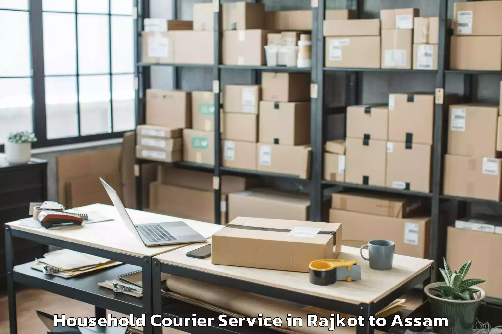 Reliable Rajkot to Basugaon Household Courier